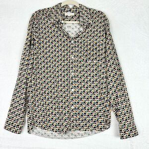 Far Afield Organic Cotton Long Sleeve Button Up Shirt Size Small